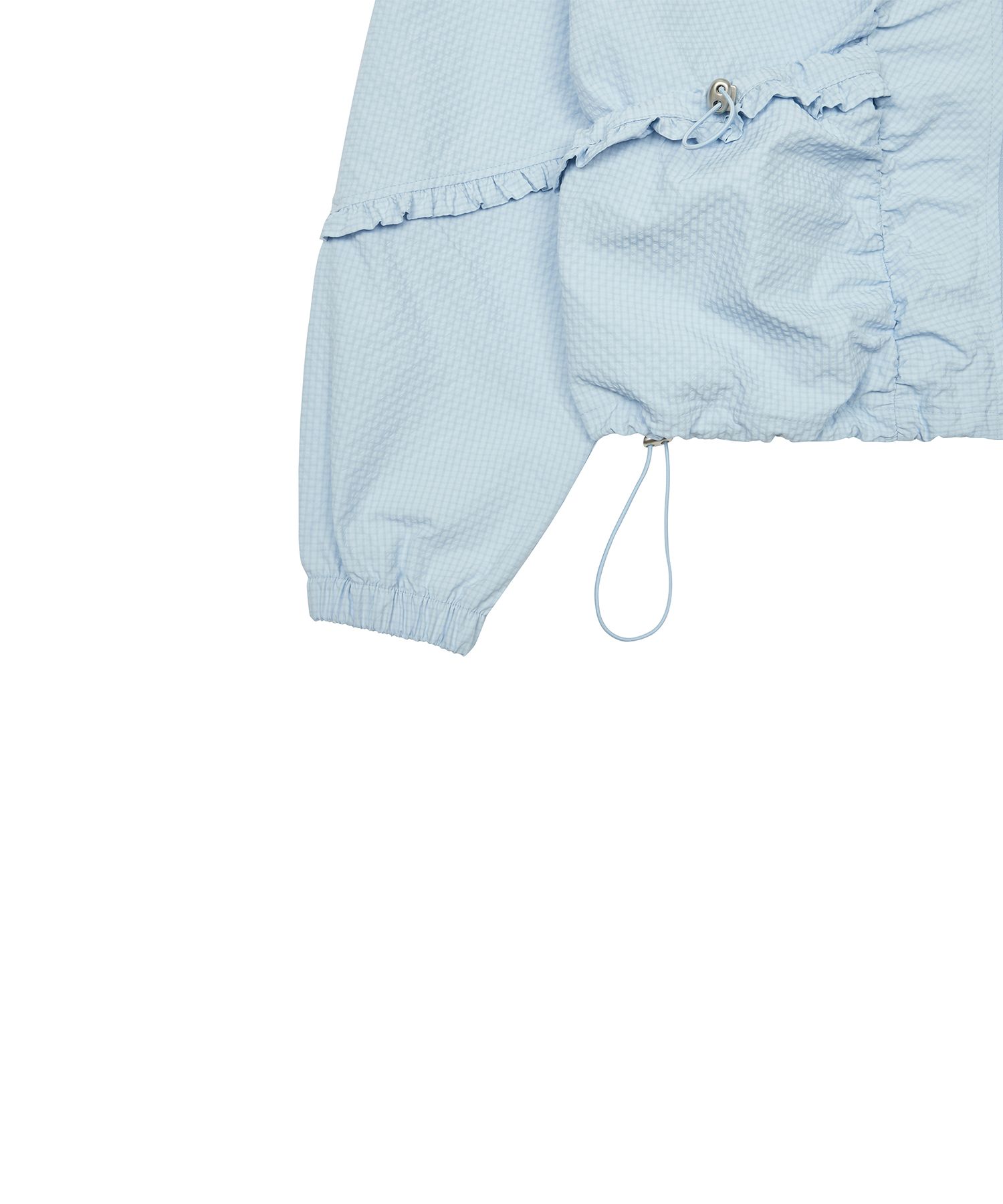 MUSINSA公式 | LUV IS TRUE PA FRILL SHIRRING WINDBREAKER(SKY