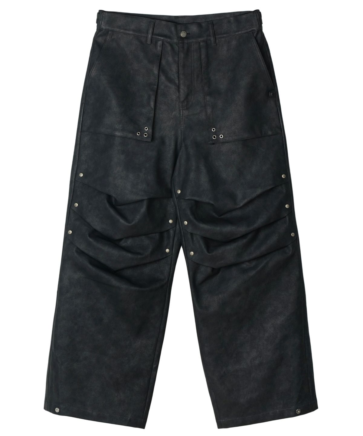아이돈워너셀(IDWS) Hibiki Vegan Leather Pants Black