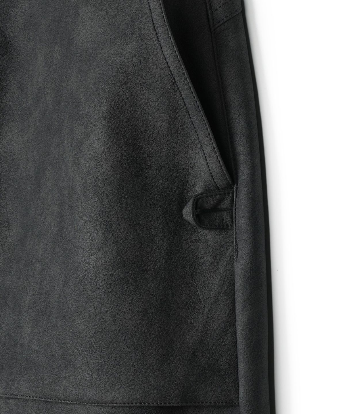 아이돈워너셀(IDWS) Hibiki Vegan Leather Pants Charcoal