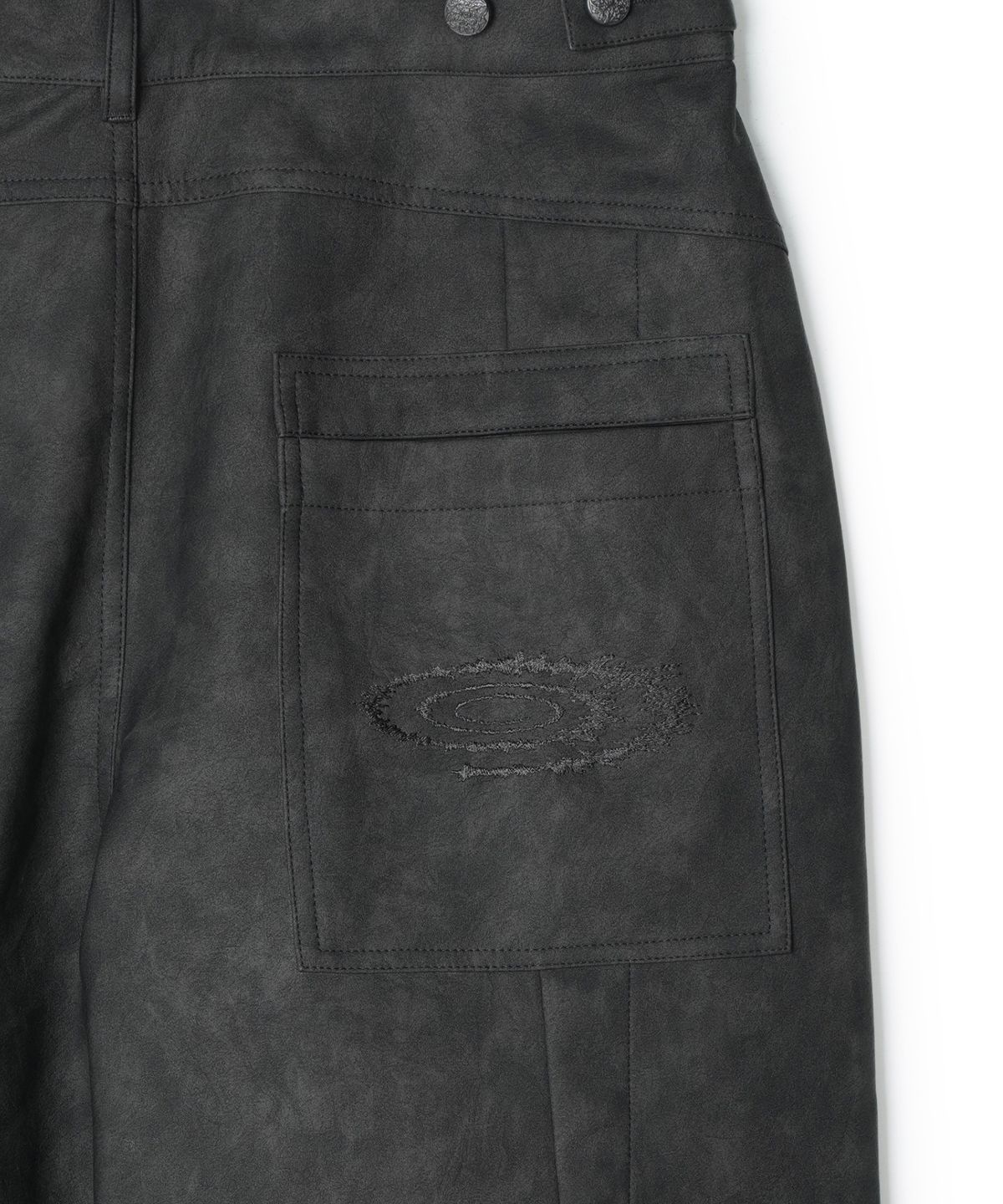 아이돈워너셀(IDWS) Hibiki Vegan Leather Pants Charcoal