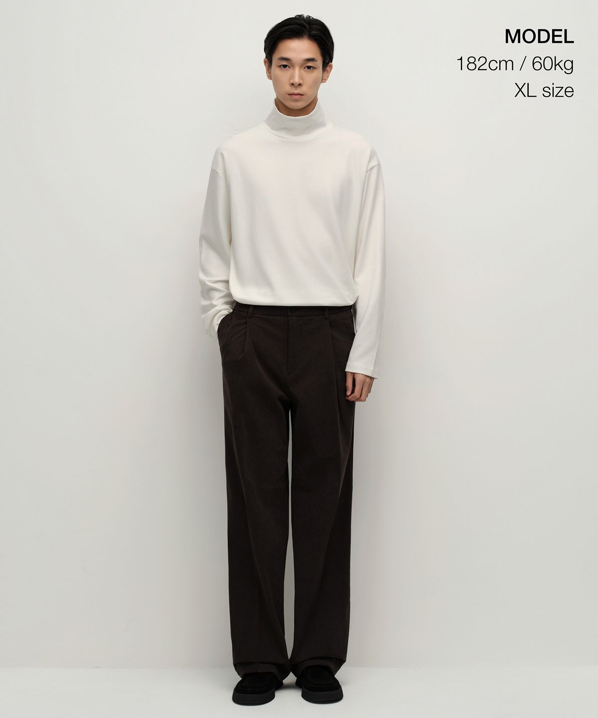 무신사 스탠다드(MUSINSA STANDARD) [힛탠다드] 터틀 넥 긴소매 티셔츠 [크림]