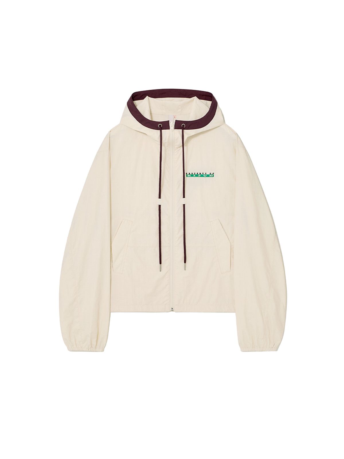 기준(KIJUN) Logo Windbreaker Ivory