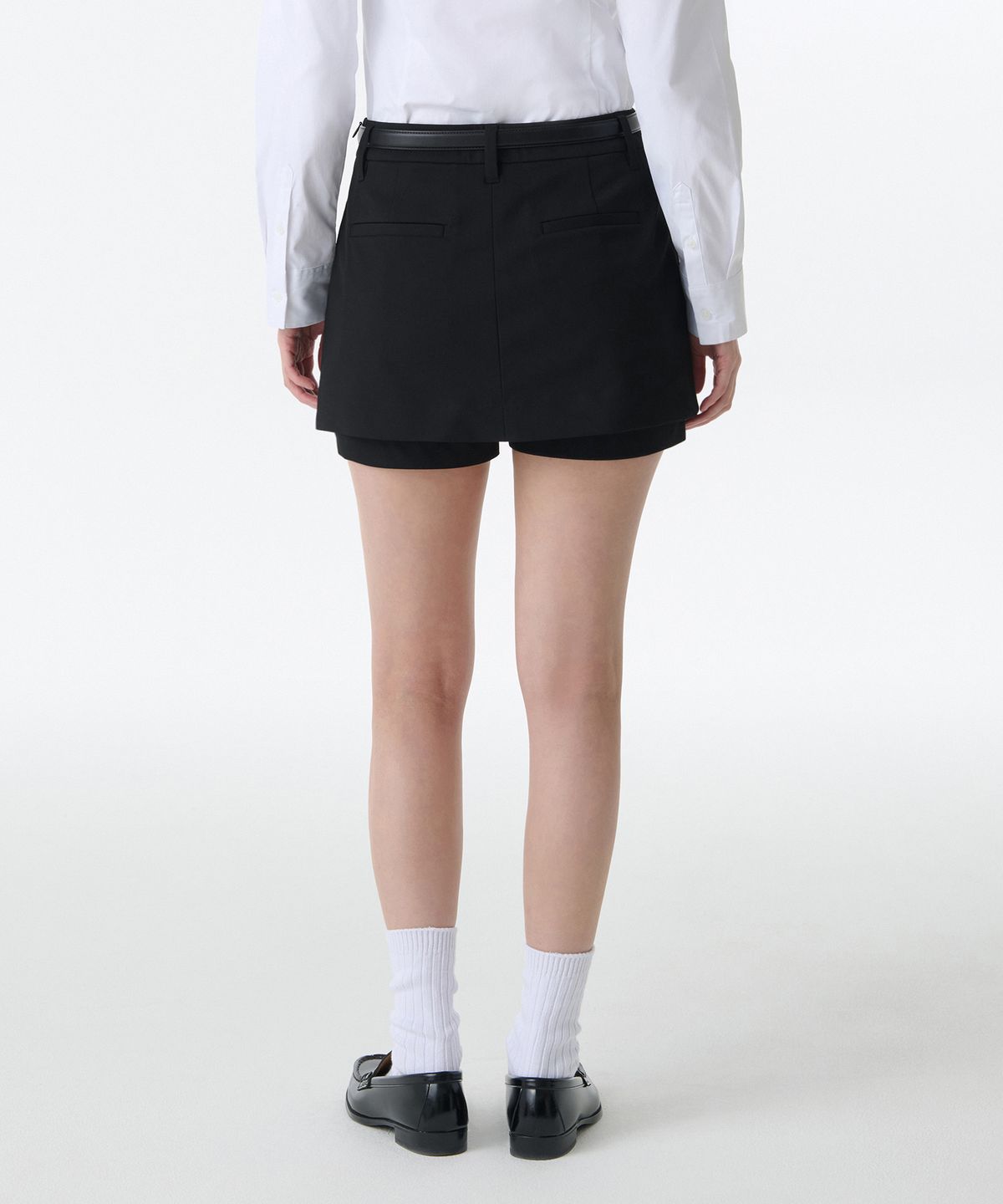 무신사 스탠다드 우먼(MUSINSA STANDARD WOMAN) 우먼즈 레이어드 미니 스코츠 [블랙]