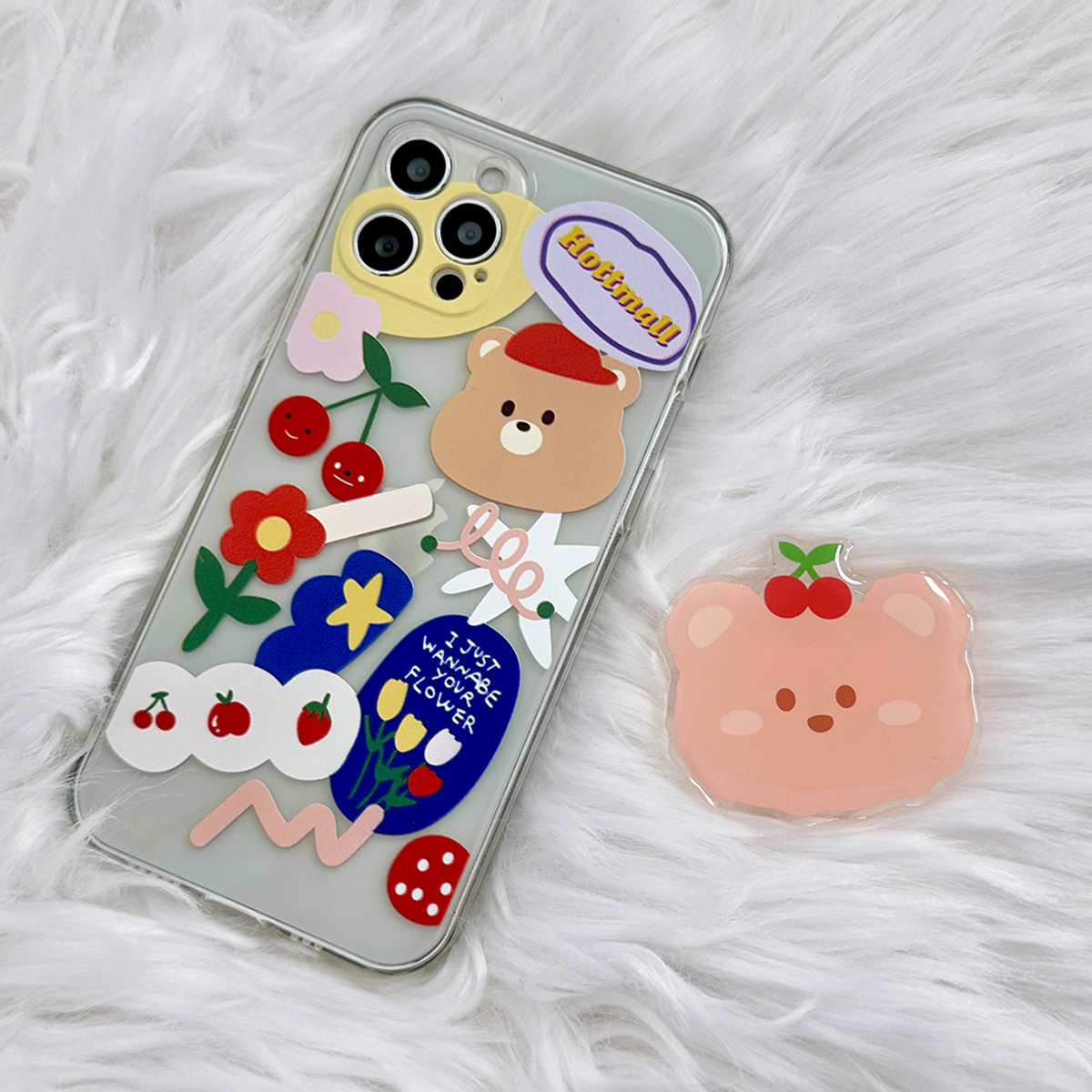 핫티몰(HOTTMALL) [젤리케이스+톡] 빨간모자 곰 스마트톡 세트