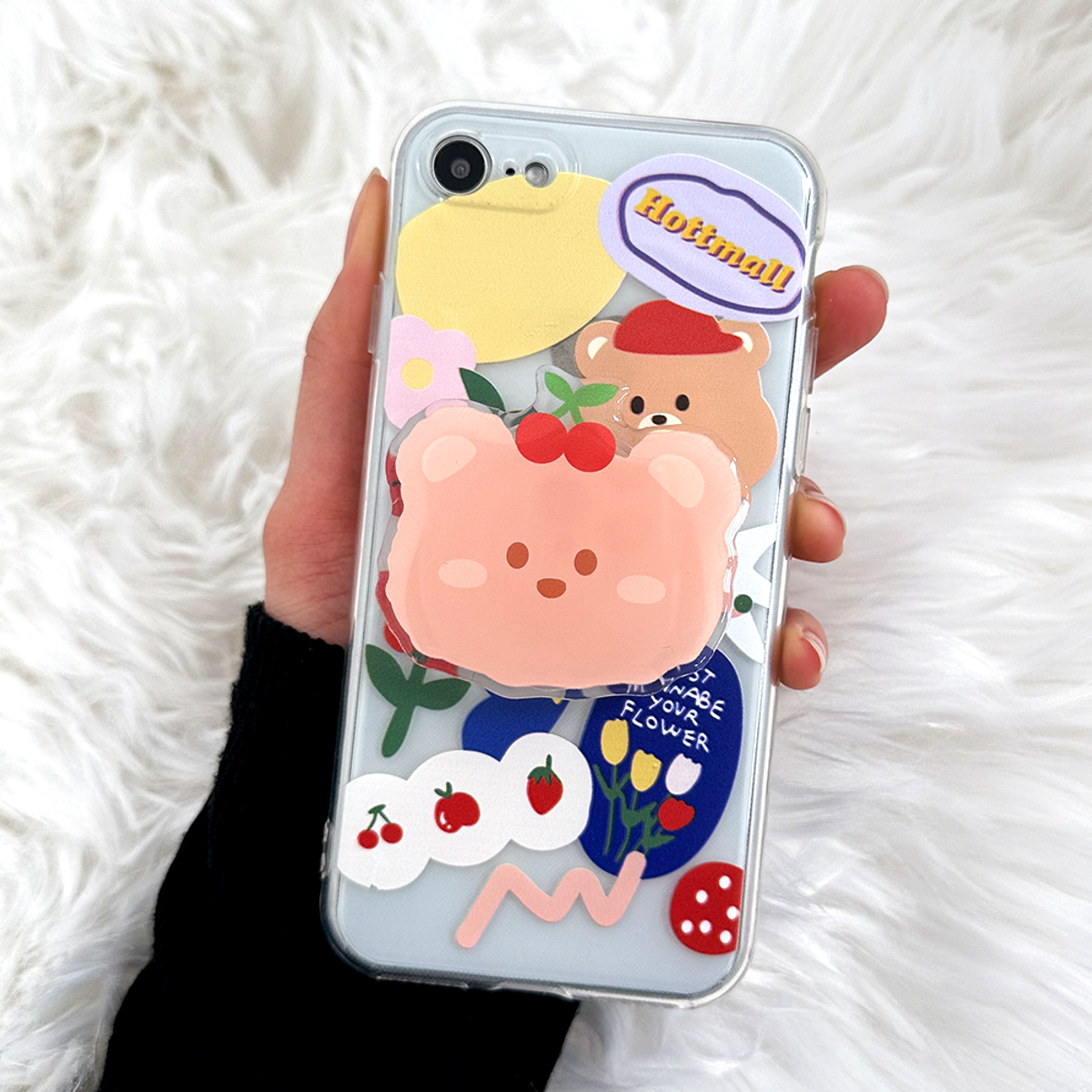 핫티몰(HOTTMALL) [젤리케이스+톡] 빨간모자 곰 스마트톡 세트