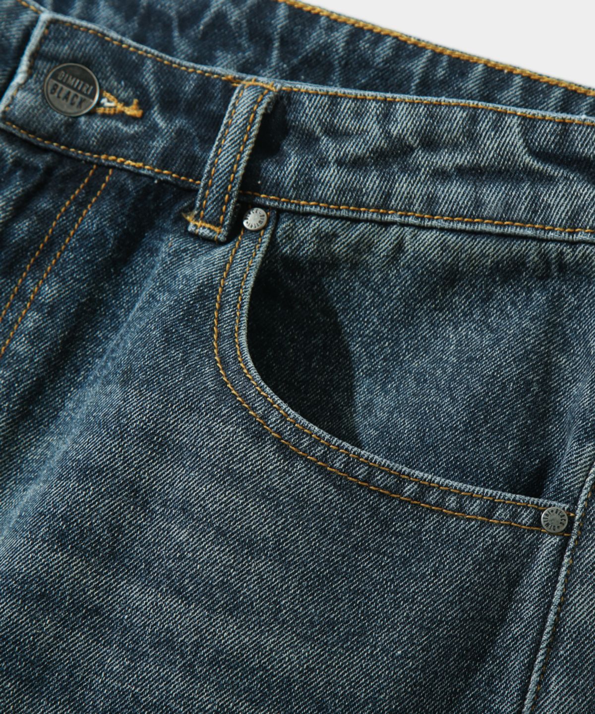 디미트리블랙(DIMITRI BLACK) ASI 포시즌 워시드 스트레이트핏 데님 팬츠_인디고그레이