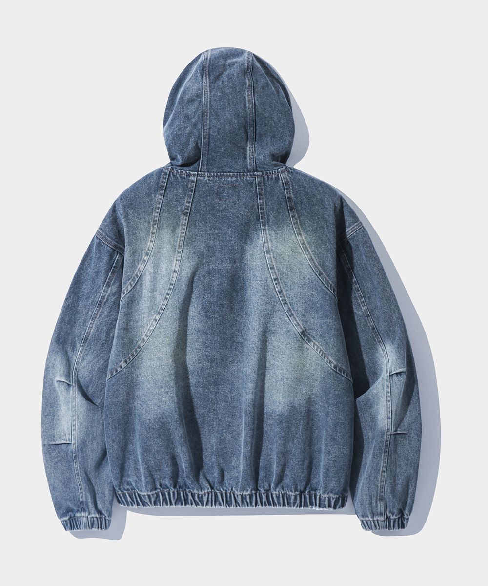 ★DIMITRI BLACK★ VLAD Washed Slash Denim Hooded Jacket Dust MUSINSA | DIMITRI BLACK VLAD Washed Slash Denim Hooded