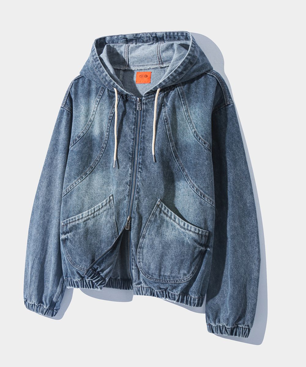 ジャケットその他 DIMITRI BLACK VLAD washed denim biker jacket gray VBD1DJ01GR MUSINSA | DIMITRI BLACK VLAD Washed Slash Denim Hooded