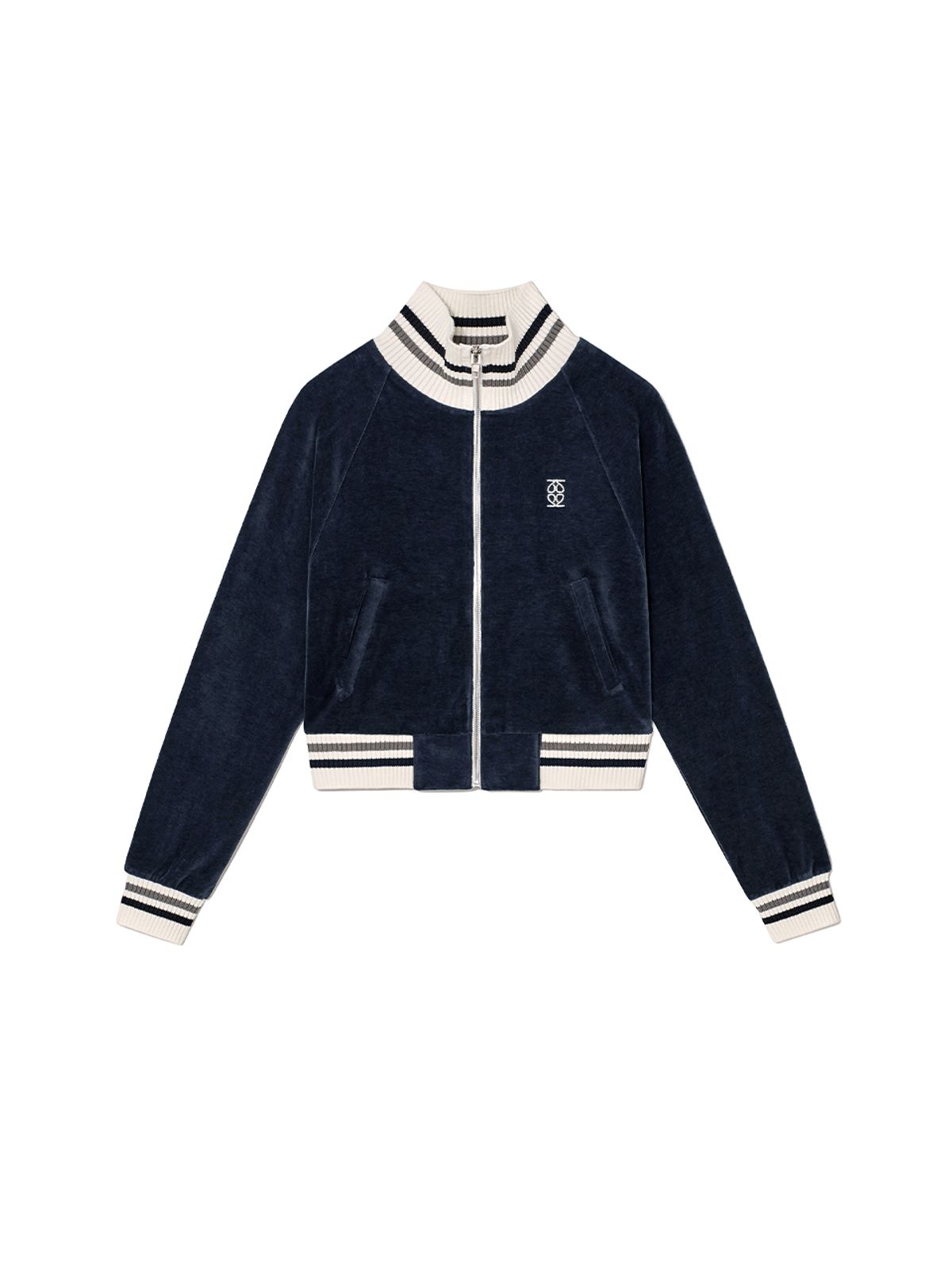 기준(KIJUN) Velour Track Jacket Navy