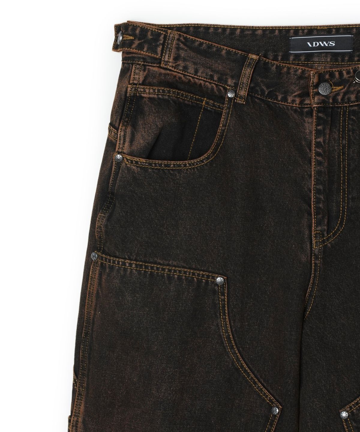 아이돈워너셀(IDWS) Overlap Carpenter Denim Pants Brown