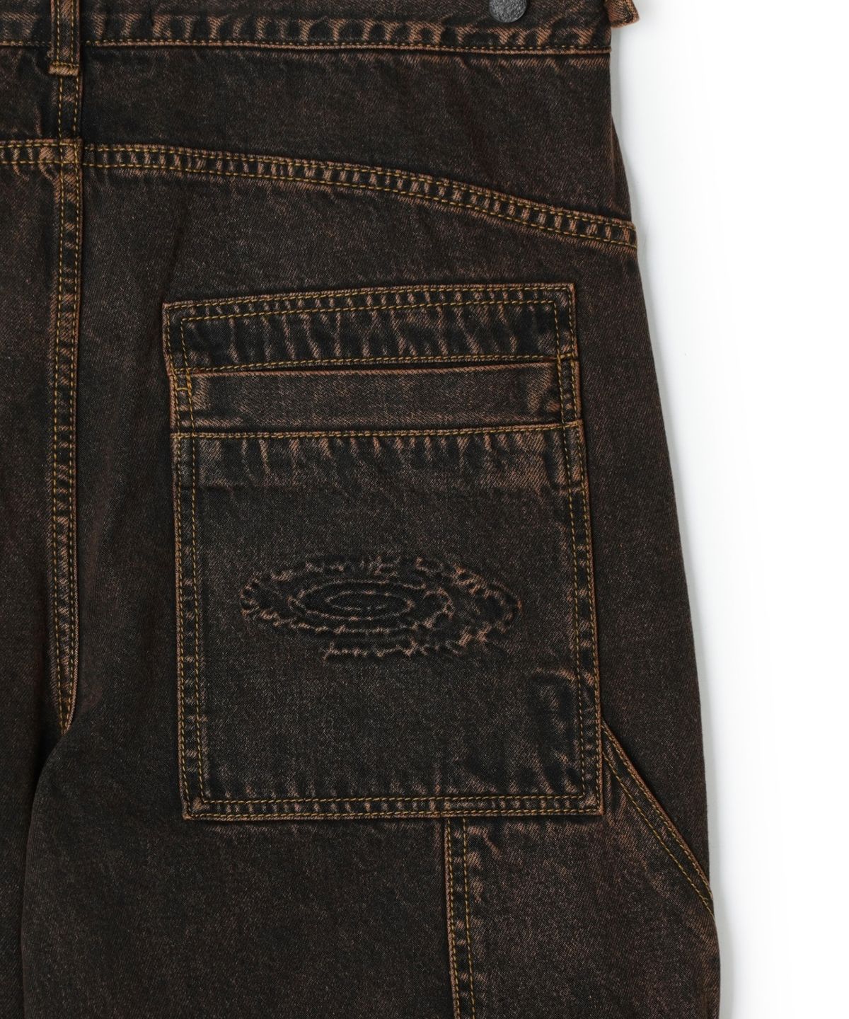 아이돈워너셀(IDWS) Overlap Carpenter Denim Pants Brown
