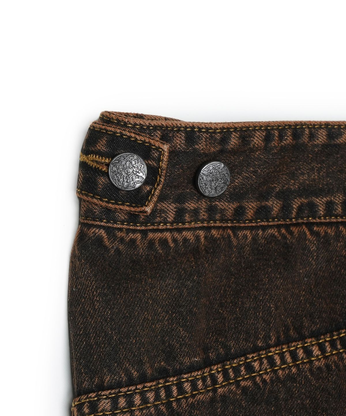 아이돈워너셀(IDWS) Overlap Carpenter Denim Pants Brown