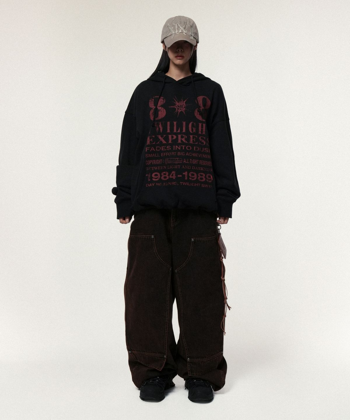 아이돈워너셀(IDWS) Overlap Carpenter Denim Pants Brown