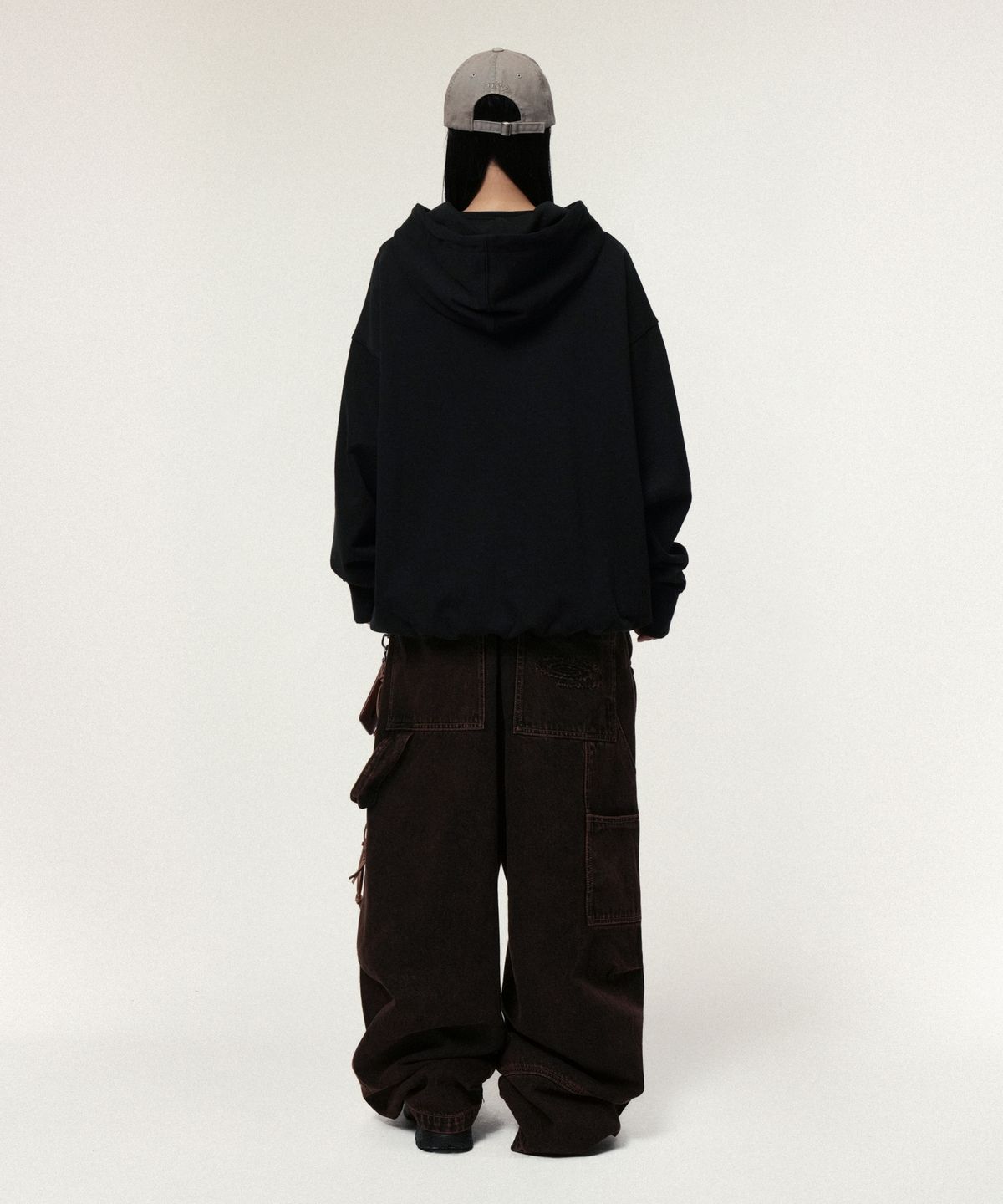 아이돈워너셀(IDWS) Overlap Carpenter Denim Pants Brown