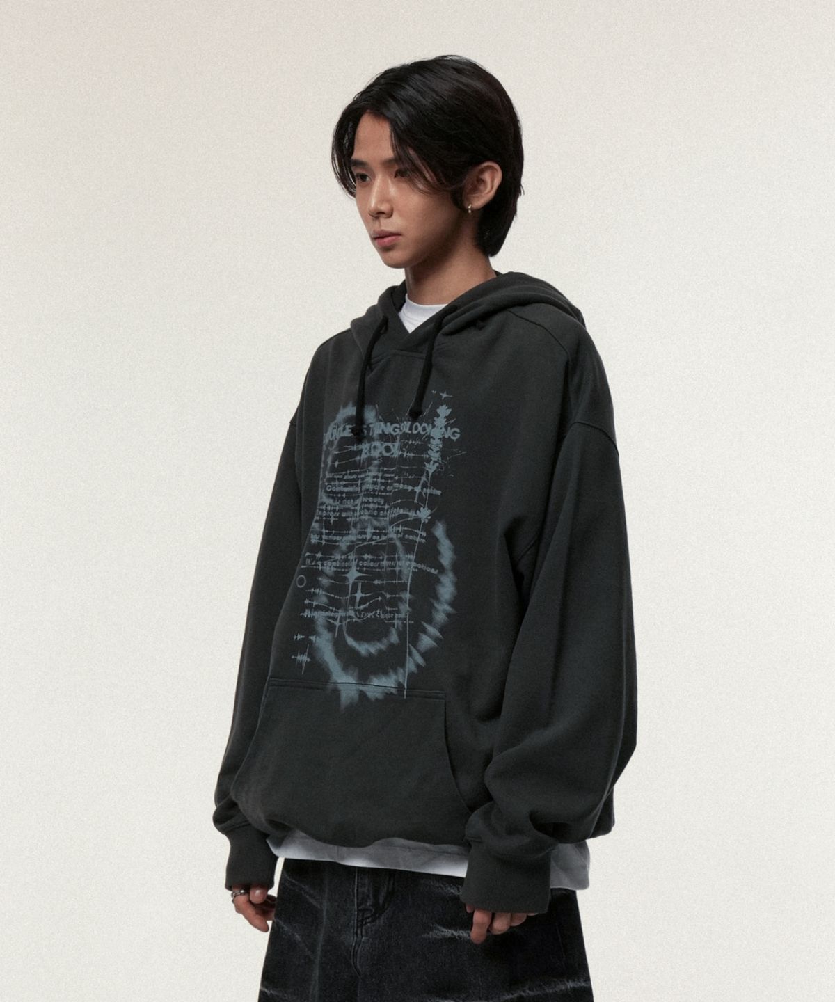 아이돈워너셀(IDWS) Countless Bloom Hoodie Charcoal