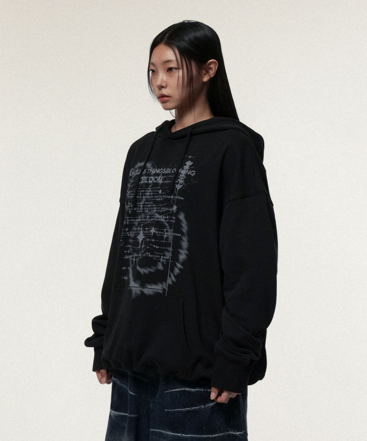 아이돈워너셀(IDWS) Countless Bloom Hoodie Black