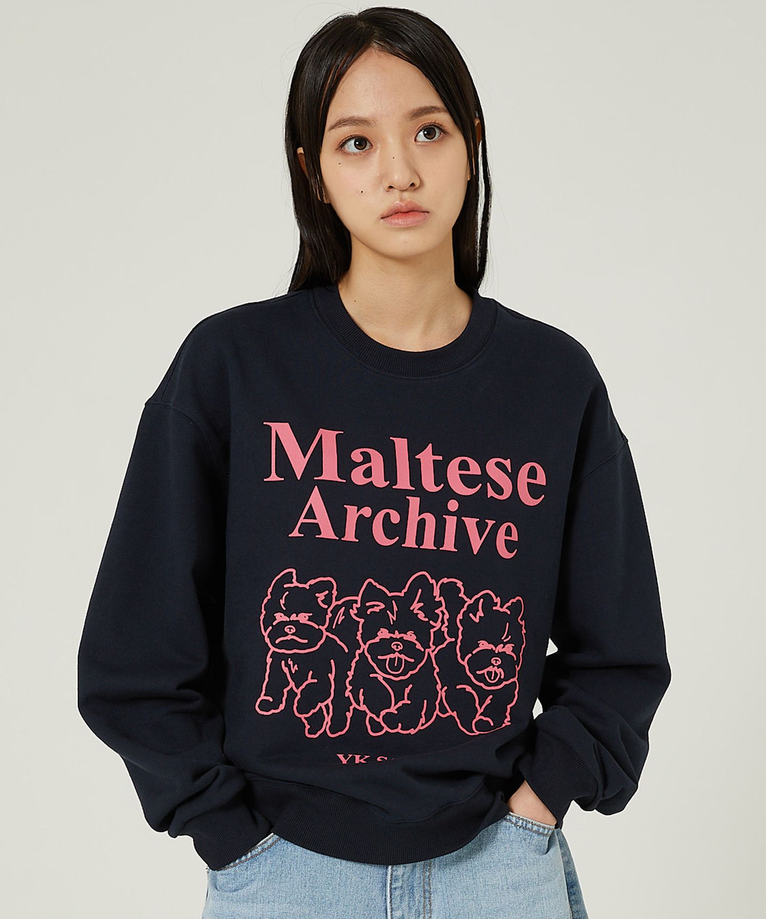 ★人気★【WAI KEI】★Maltese archive line graphics kni.t★ MUSINSA | WAI KEI Maltese Archive Line Graphic Man to Man 5