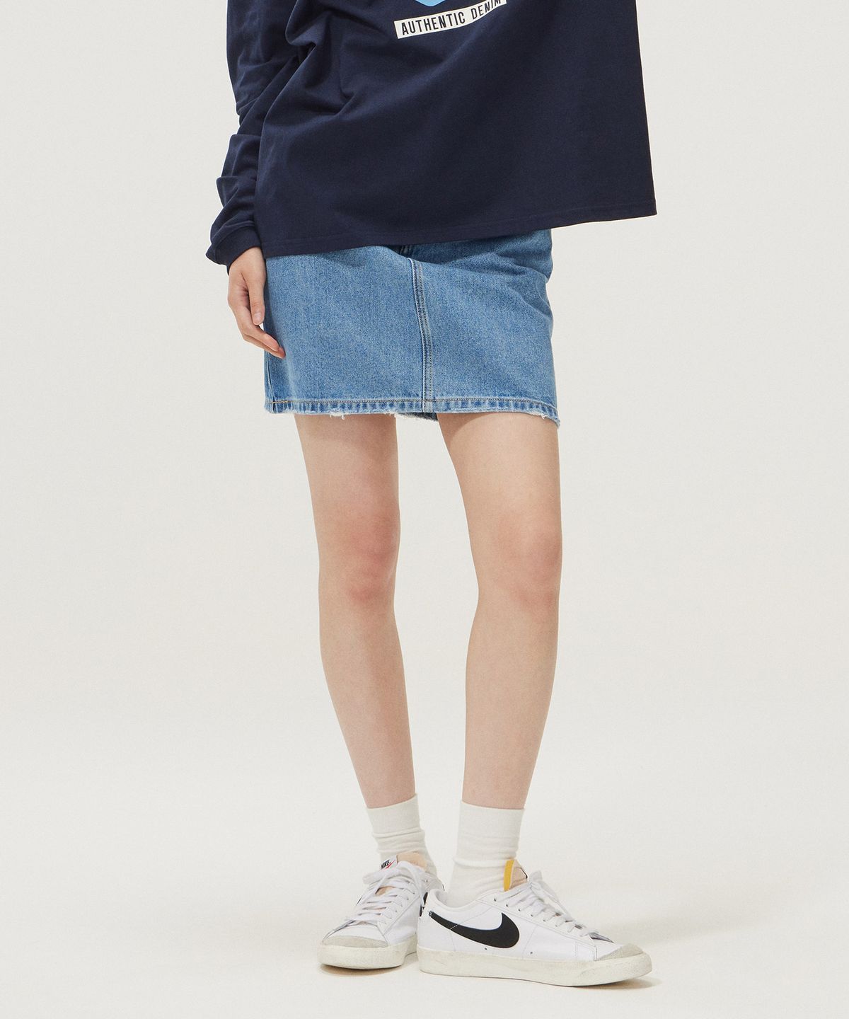 리(LEE) 미니 데님 스커트 인디고 미듐