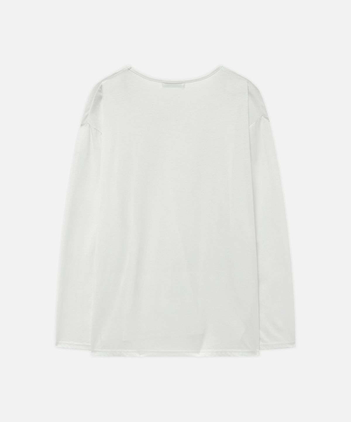 드로우핏(DRAW FIT) 실켓 코튼 U넥 롱슬리브 티셔츠 [WHITE]