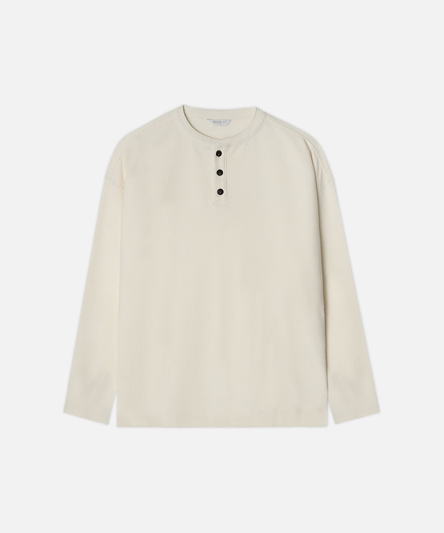 MUSINSA公式 | DRAW FIT コットンワッフルヘンリーネックTシャツ