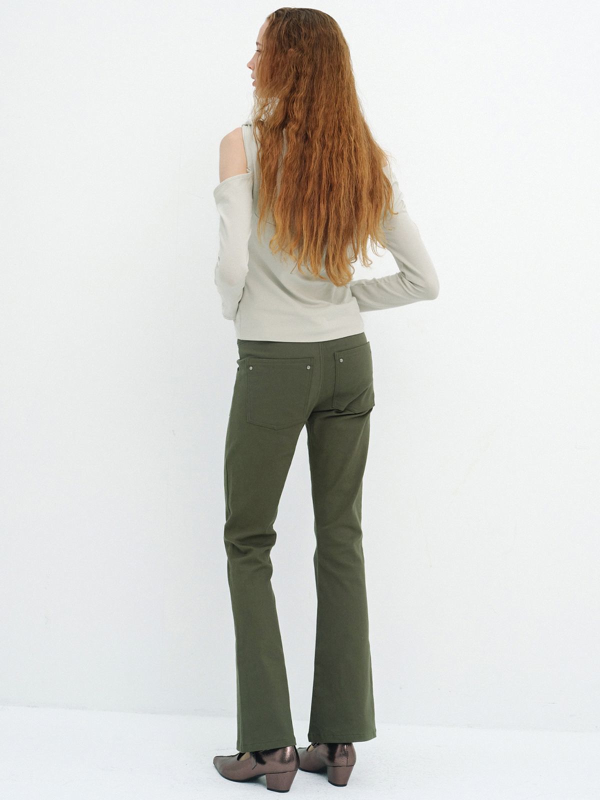 세릭(CERRIC) VELCRO BELT PANTS / KHAKI