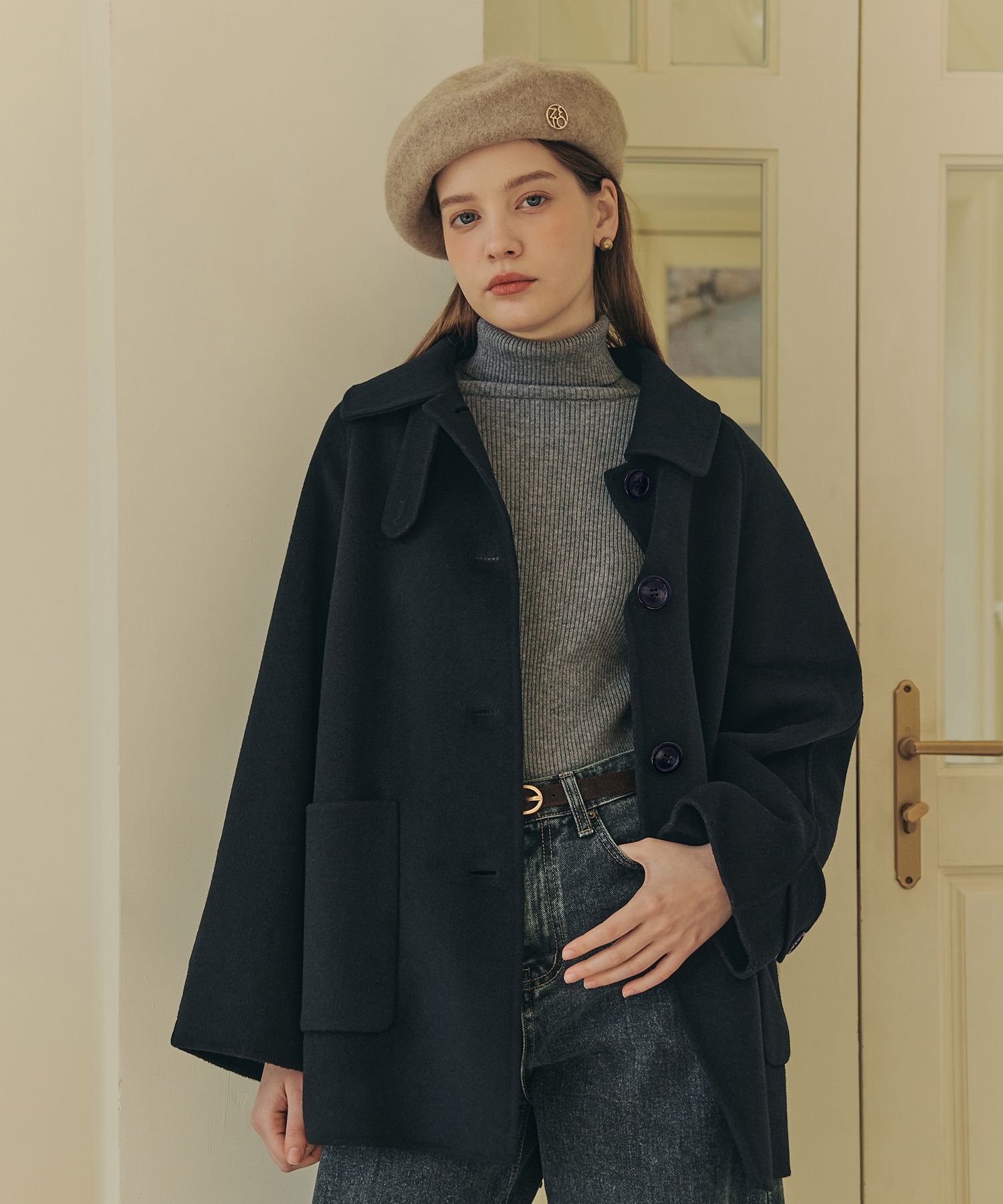 MUSINSA | ZERO STREET [6 Colors] Handmade A-Line Wool Half Coat