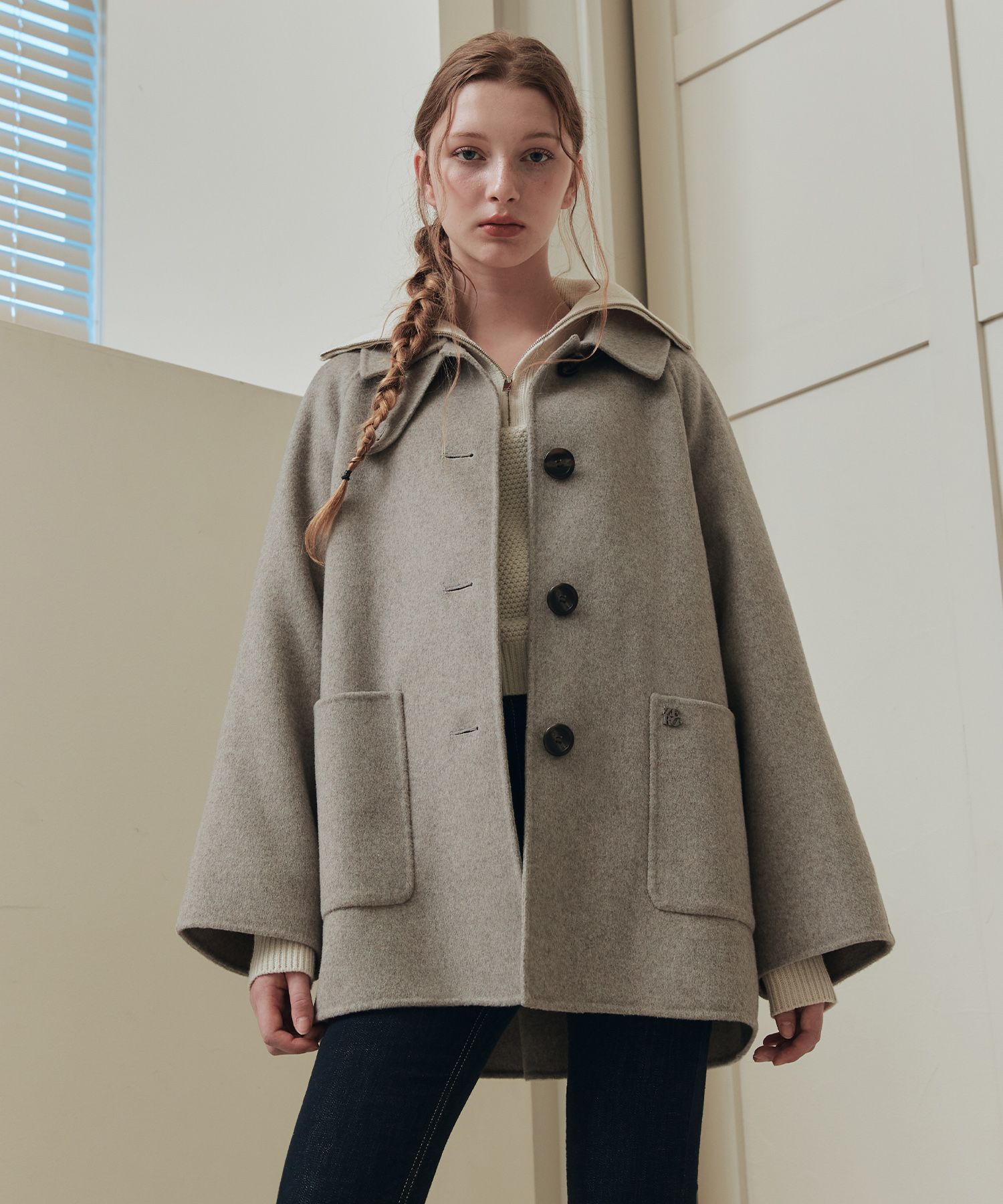 MUSINSA | ZERO STREET [6 Colors] Handmade A-Line Wool Half Coat