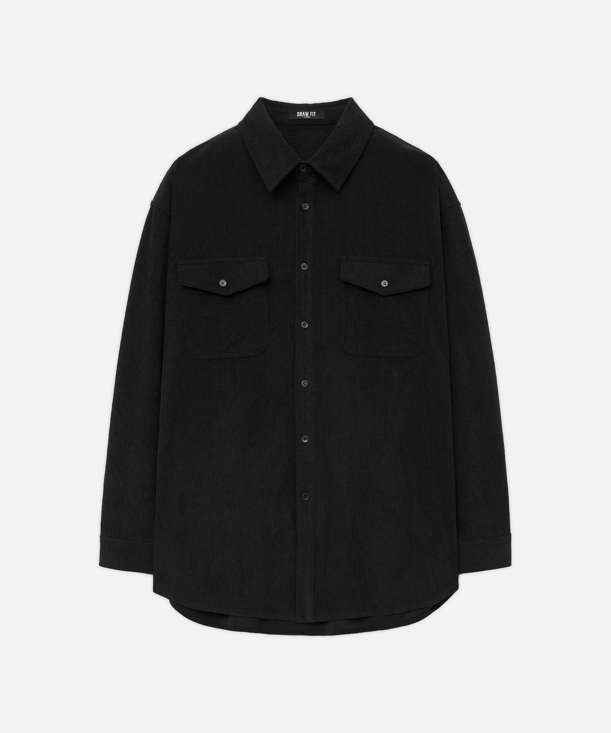드로우핏(DRAW FIT) 오버사이즈 코듀로이 알렉스 셔츠 [BLACK]
