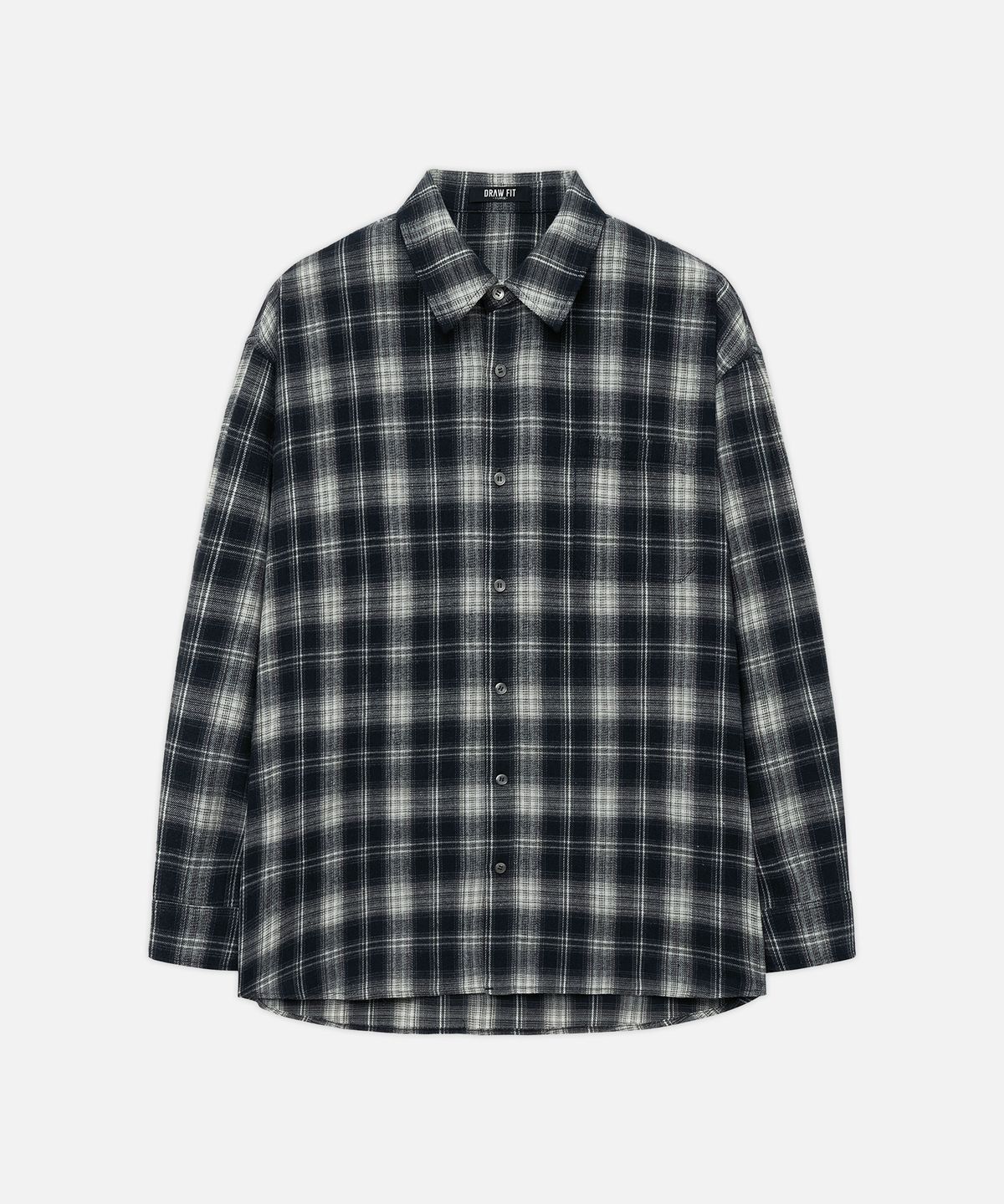드로우핏(DRAW FIT) 에반 옴브레 체크 셔츠 [NAVY]
