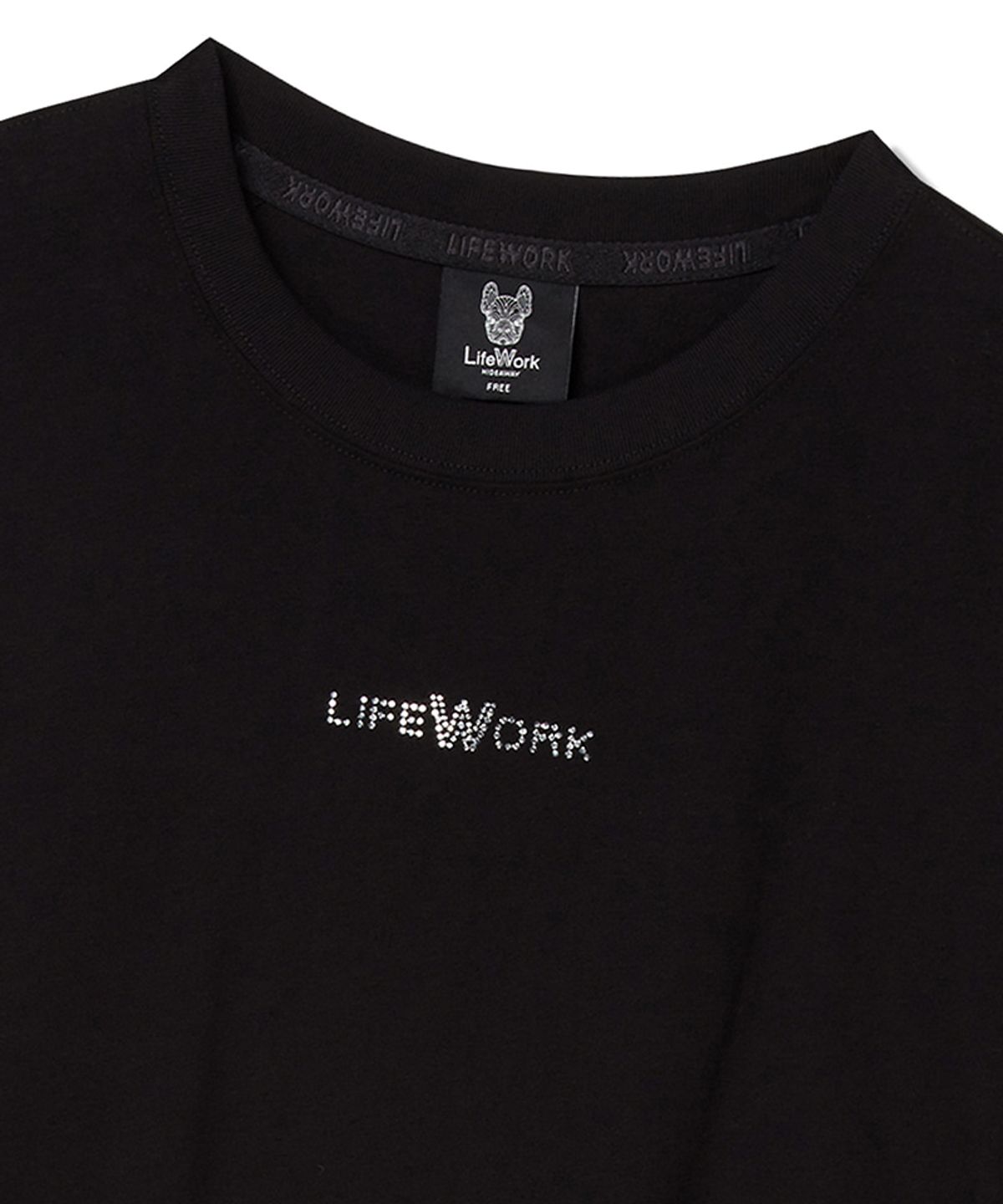 라이프워크(LIFEWORK) 여성) 핫피스 레터링 긴팔 티셔츠