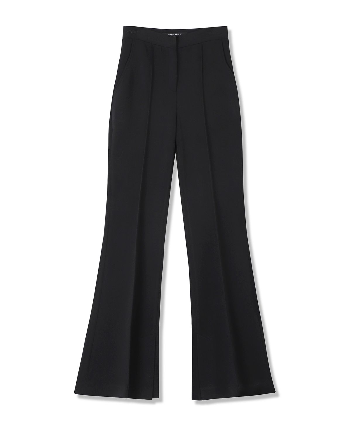 비바셔스(VIVACIOUS) Par Pintuck Bootscut Slacks BLACK