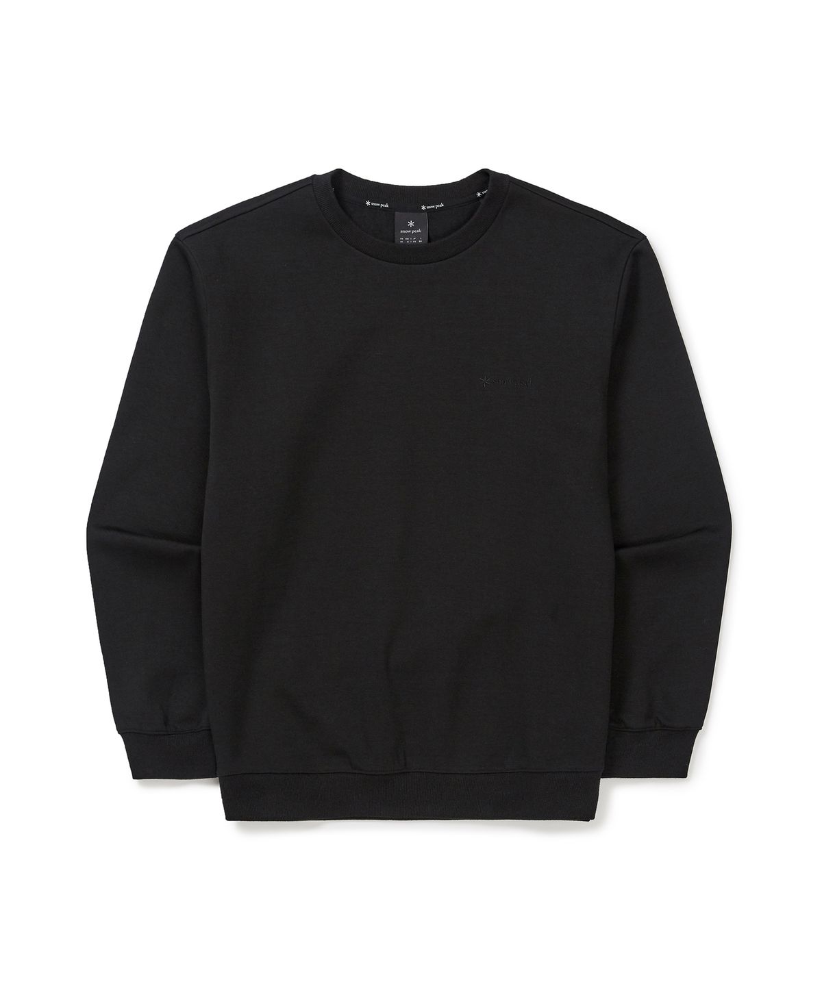 스노우피크 어패럴(SNOWPEAK APPAREL) 카라 그래픽 맨투맨 (S24FMFHT34) Black
