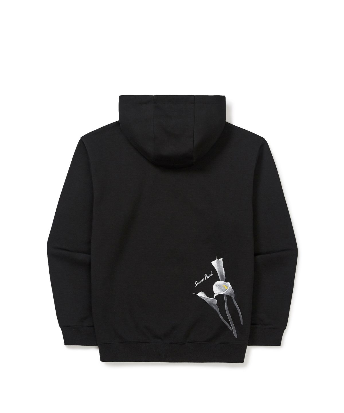 스노우피크 어패럴(SNOWPEAK APPAREL) 카라 그래픽 후드 티셔츠 (S24FMFHD34) Black