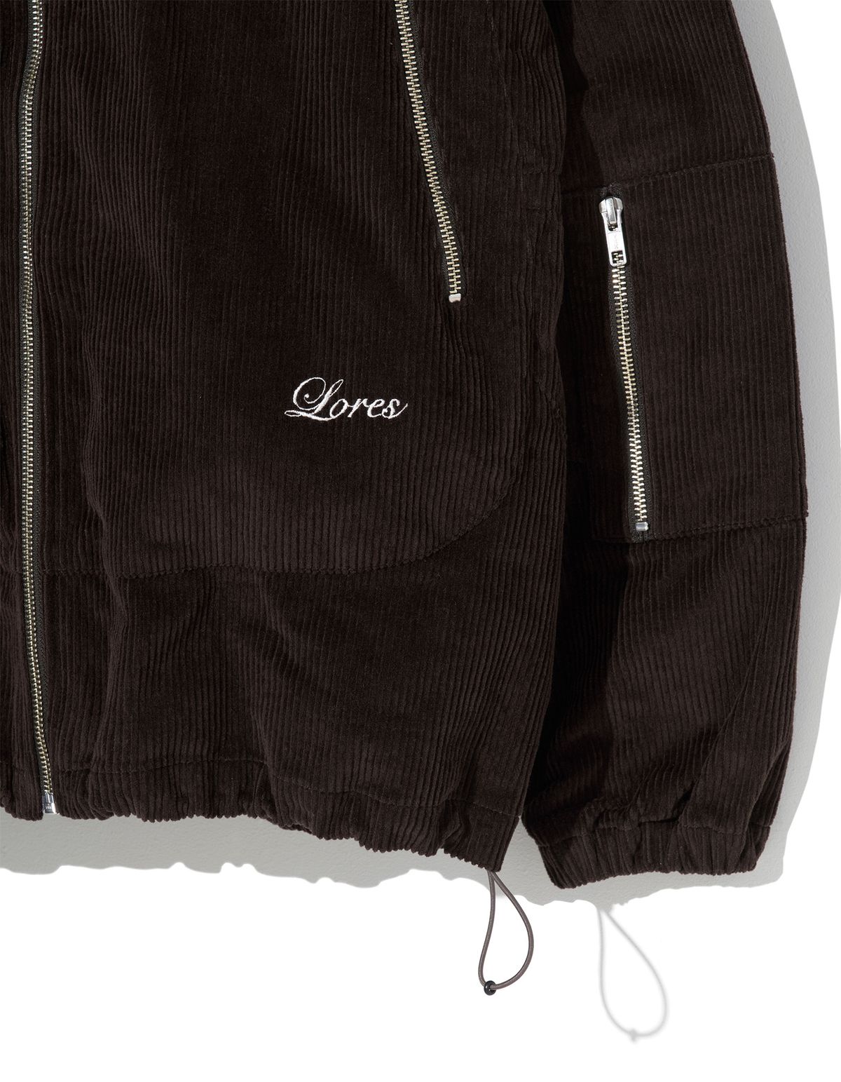 로어즈(LORES) Script Corduroy PCU Jacket - Brown