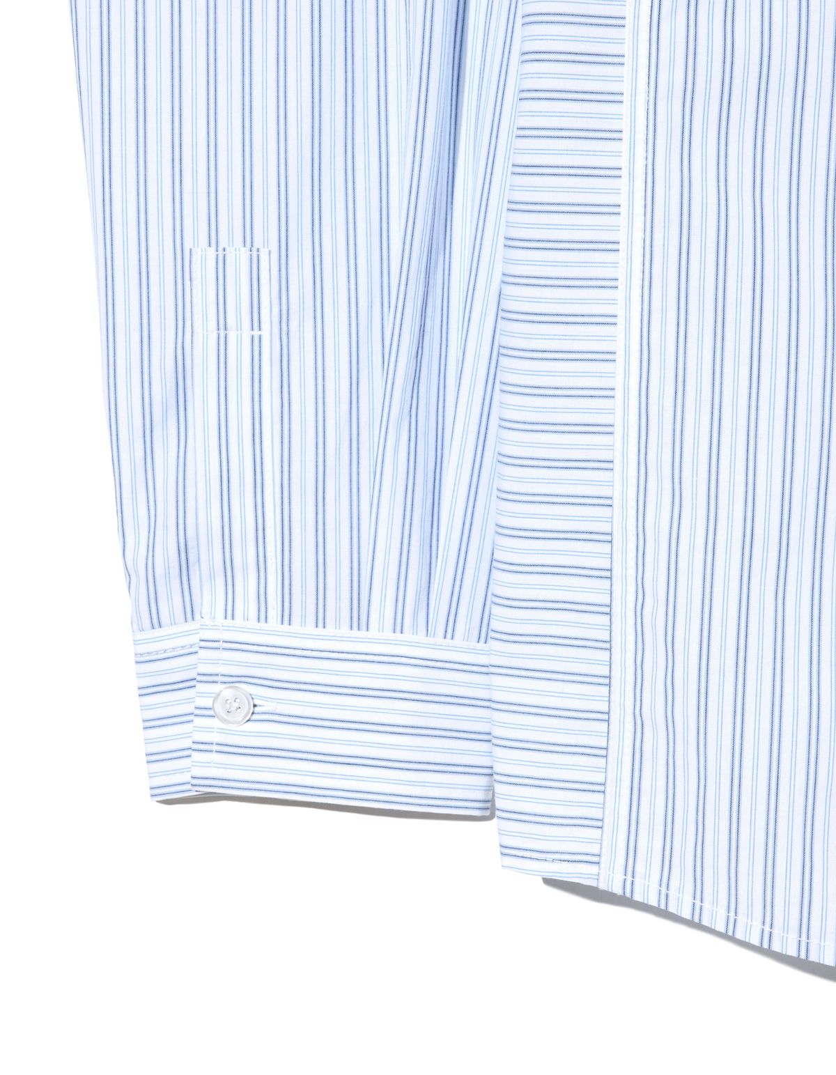 로어즈(LORES) Paneled Stripe Shirts - White