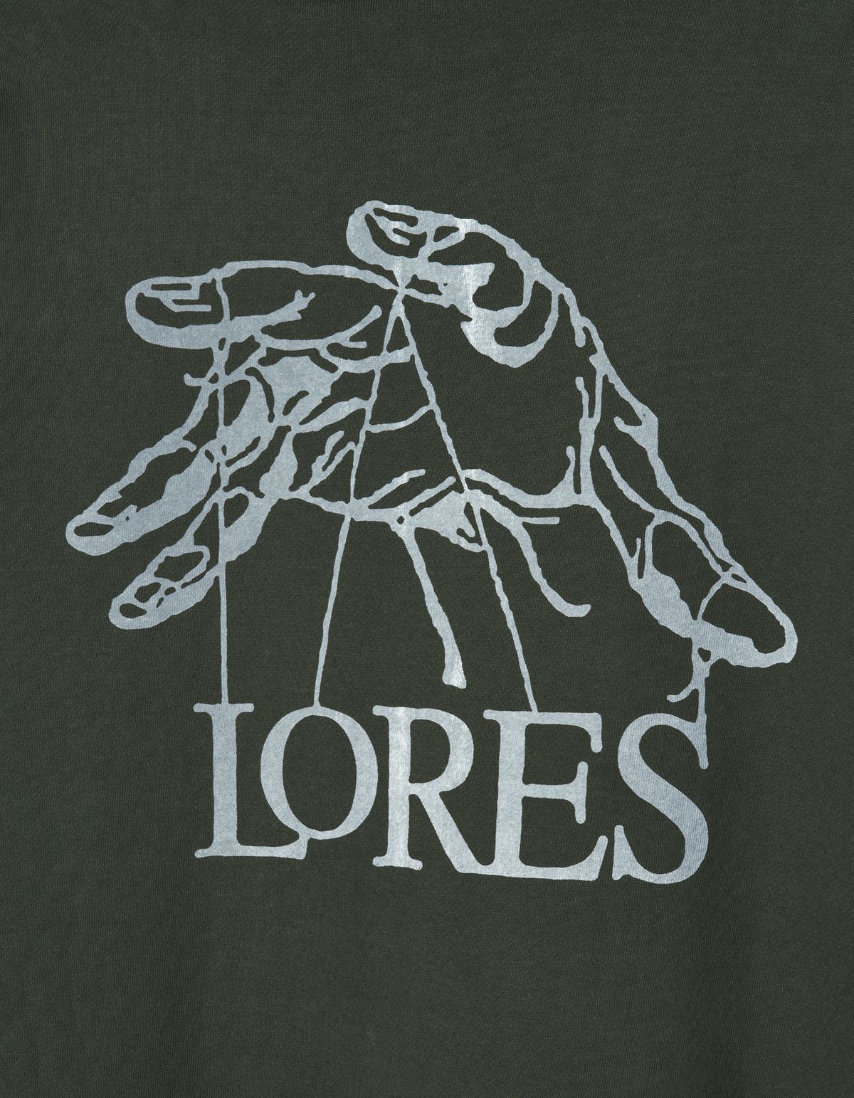 로어즈(LORES) Puppet Logo Pullover Hoodie - Olive