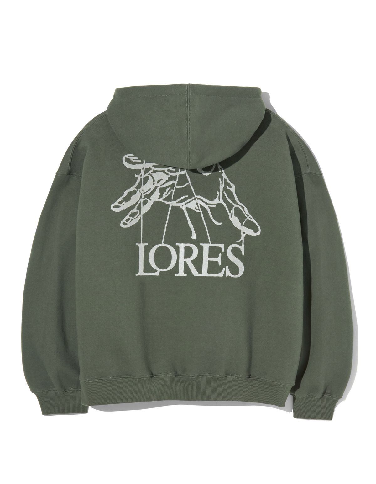 로어즈(LORES) Puppet Logo Pullover Hoodie - Olive