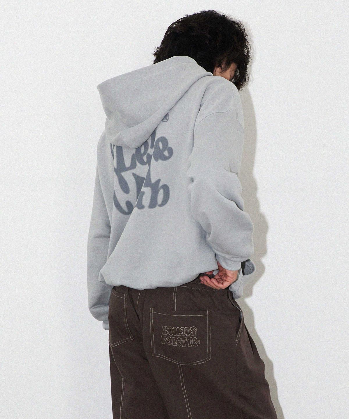 보나츠 팔레트(BONATSPALETTE) BP 팔레트 클럽 오버핏 후디_BLUE GRAY