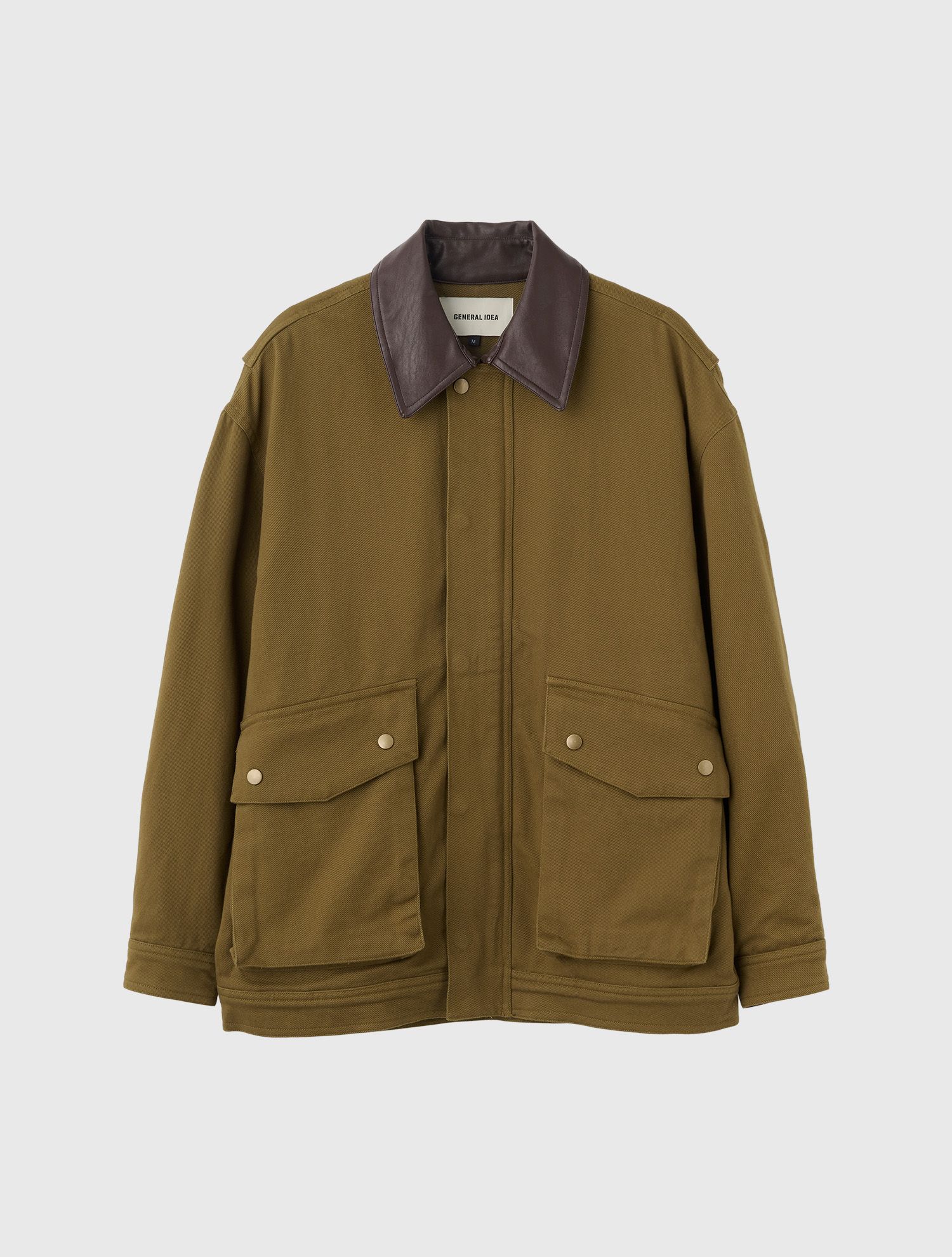 ★GENERAL IDEA★ UNISEX loose fit work jacket [OLIVE KHAKI] MUSINSA | GENERAL IDEA Loose fit work jacket [OLIVE KHAKI