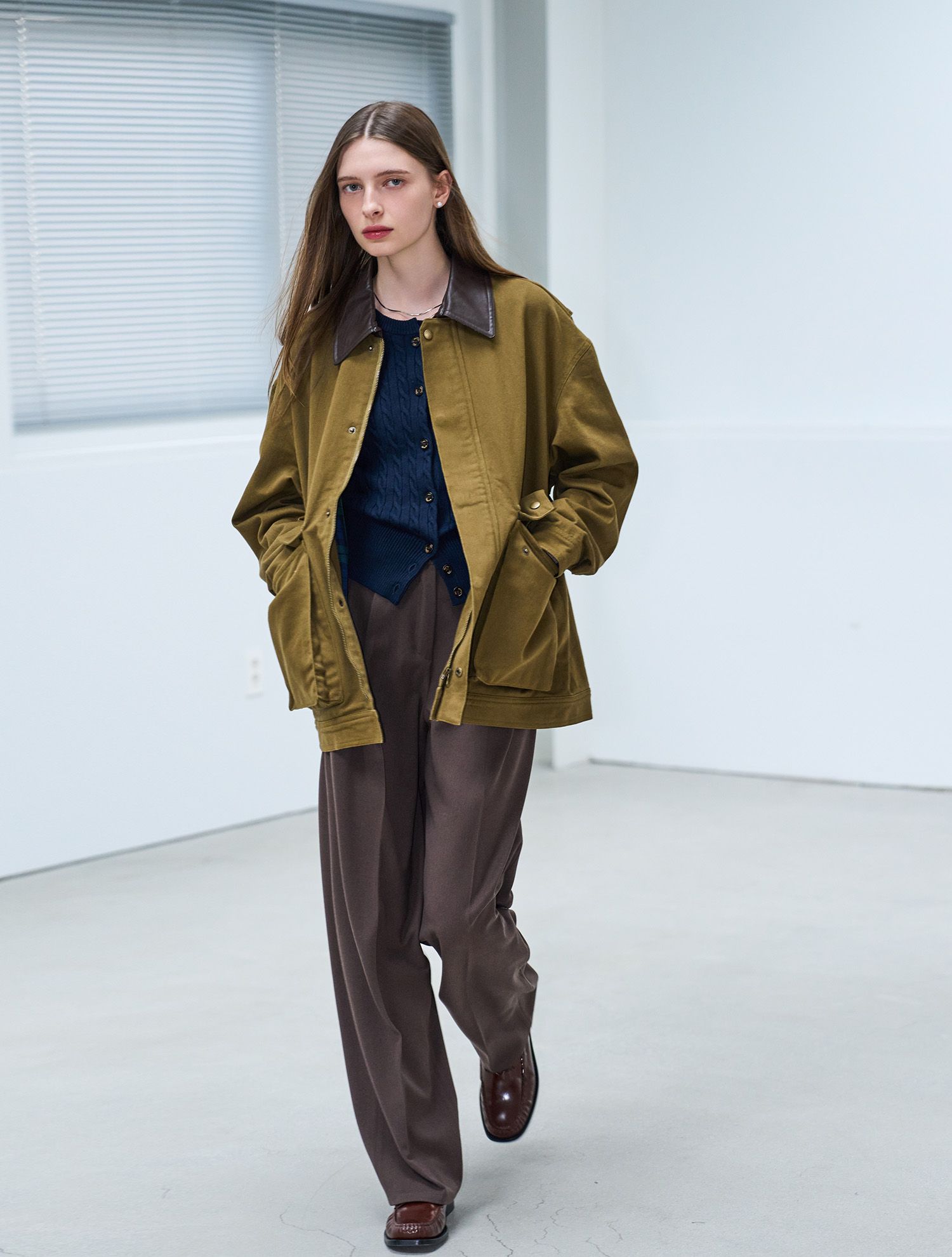 ★GENERAL IDEA★ UNISEX loose fit work jacket [OLIVE KHAKI] MUSINSA | GENERAL IDEA Loose fit work jacket [OLIVE KHAKI