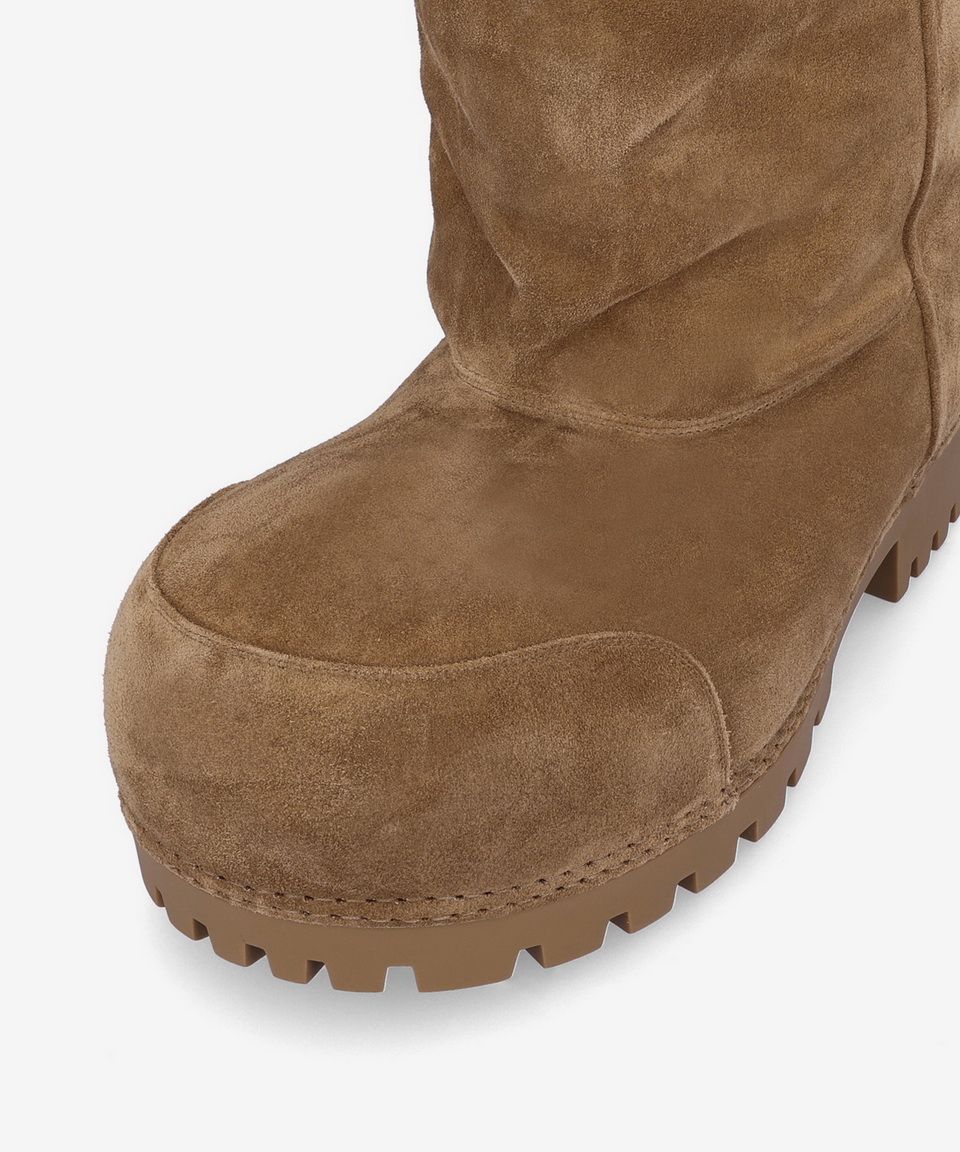 MUSINSA公式 | BALENCIAGA Alaska Fur Low Boots - Brown:White