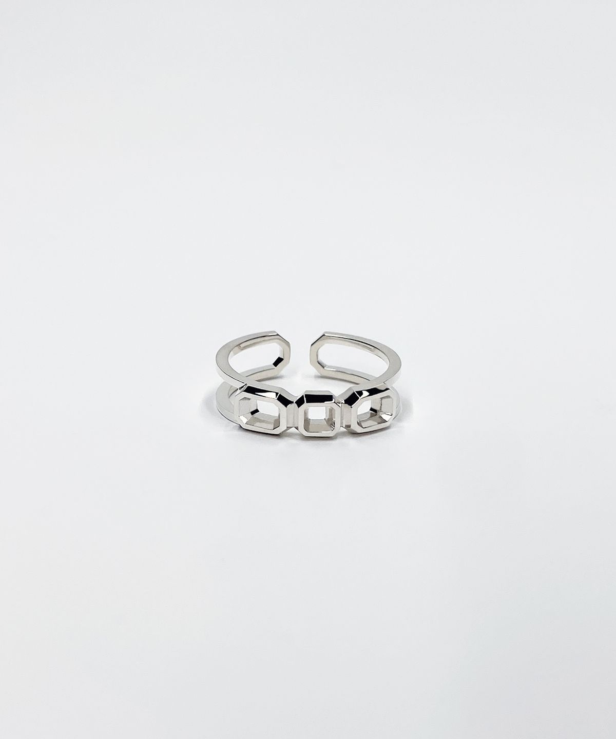 쿠도스(KUDOS) Interlocking Triple Octagon Ring