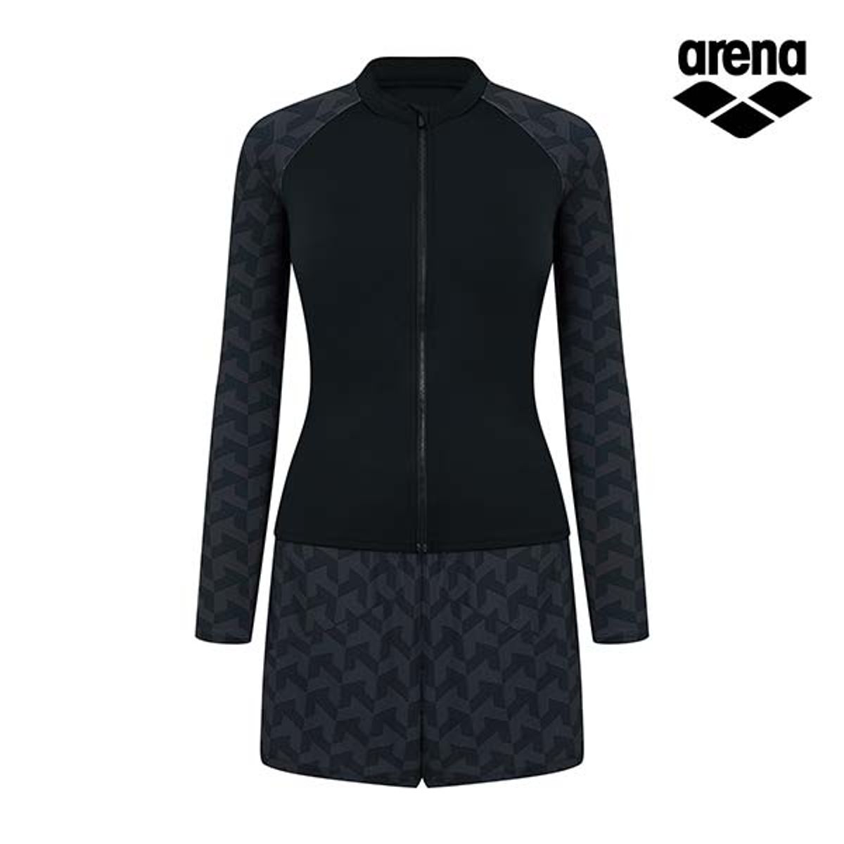 아레나(ARENA) 노블리 레저 집업 래쉬가드 세트 A4BL1PS14BLK