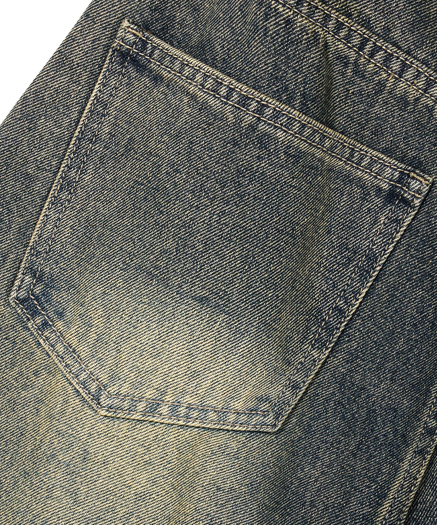MUSINSA | TRILLION Brightening Crack Washing Denim Pants