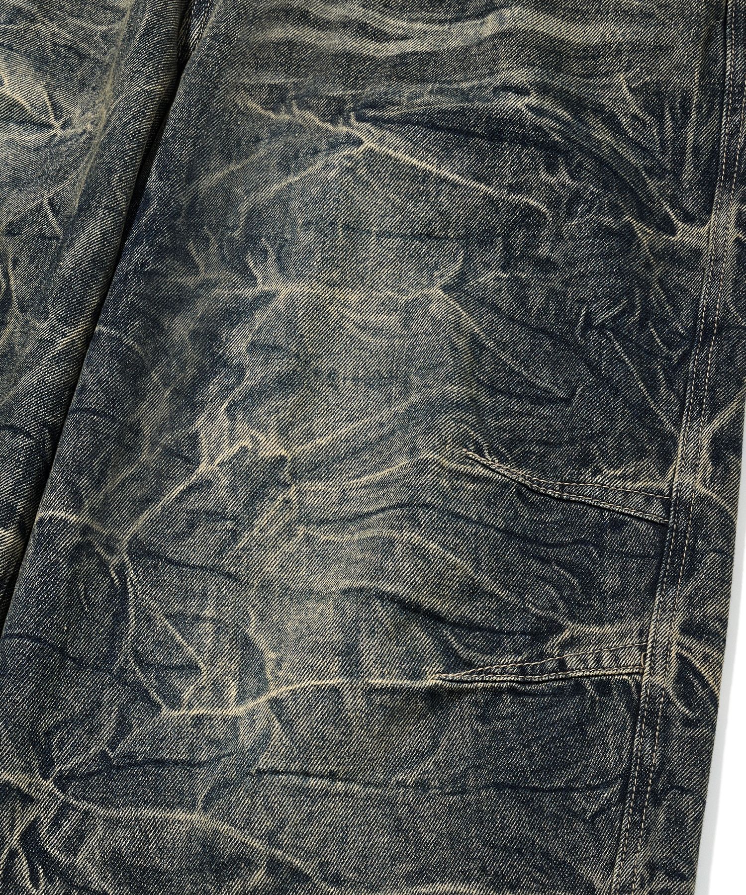★TRILLION★ Brightening crack washed denim pants SAND BLUE MUSINSA | TRILLION Brightening Crack Washing Denim Pants