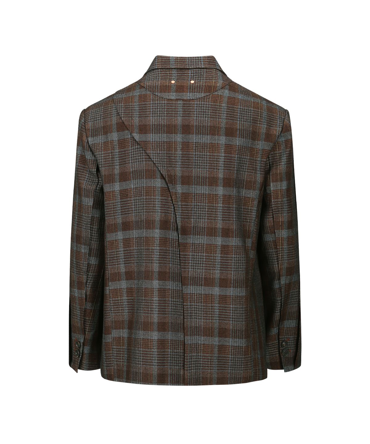 앤더슨벨(ADSB ANDERSSON BELL) 쏘 체크 랩 더블 브레스티드 자켓 awa628m(BROWN)