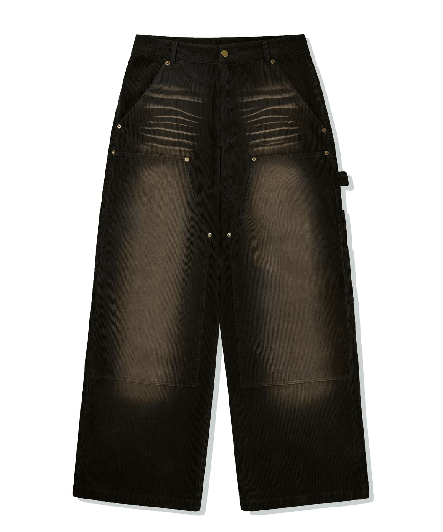 ★TRILLION★ Vintage washed carpenter corduroy pants NAVY TR MUSINSA | TRILLION Vintage Washed Carpenter Corduroy Pants