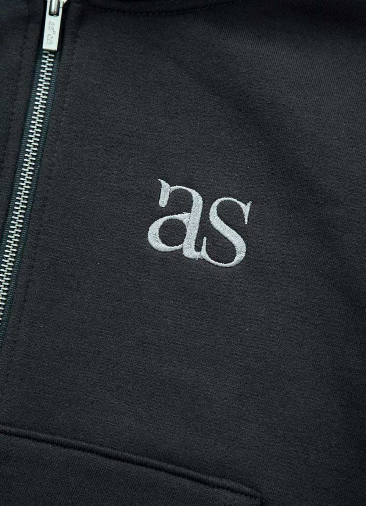 애즈온(ASON) BASIC TRAINING HOOD ZIP-UP / CHARCOAL