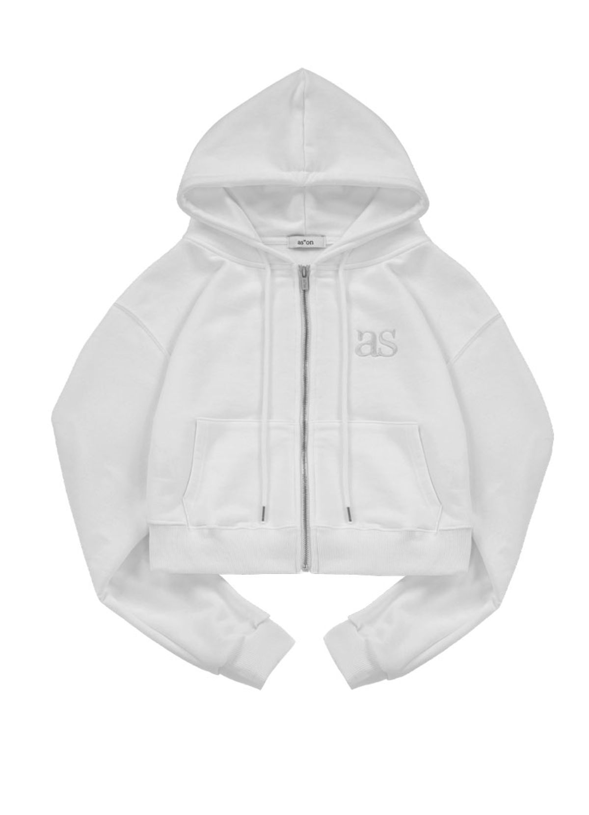 애즈온(ASON) BASIC TRAINING HOOD ZIP-UP / WHITE