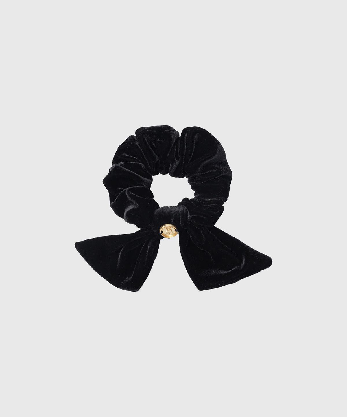 룩캐스트(LOOKAST) 샤롯데 벨벳 리본 헤어스크런치_블랙 / CHARLOTTE VELVET RIBBON HAIR SCRUNCH_BLACK